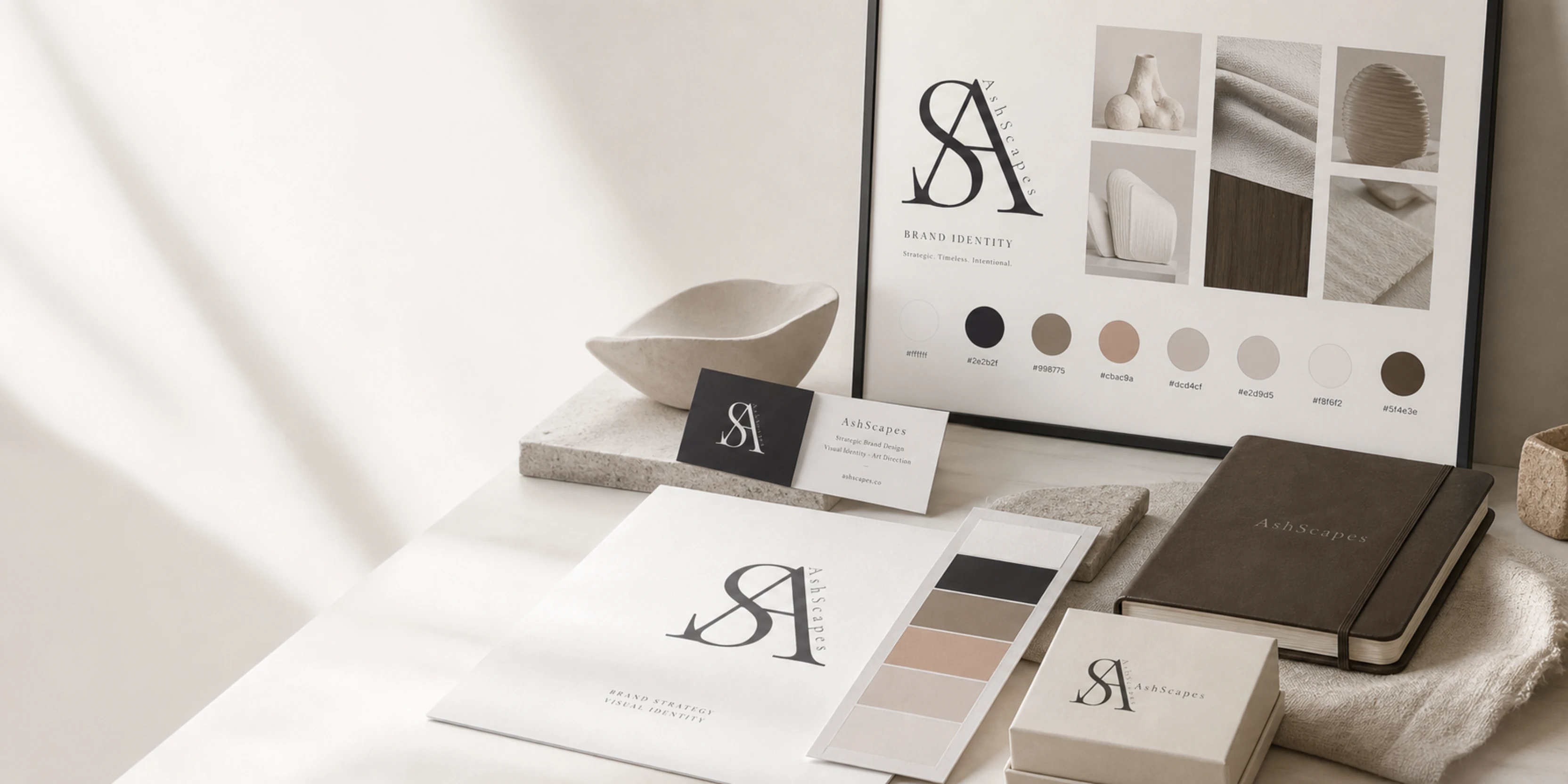 Brand guideline moodboard for AshScapes